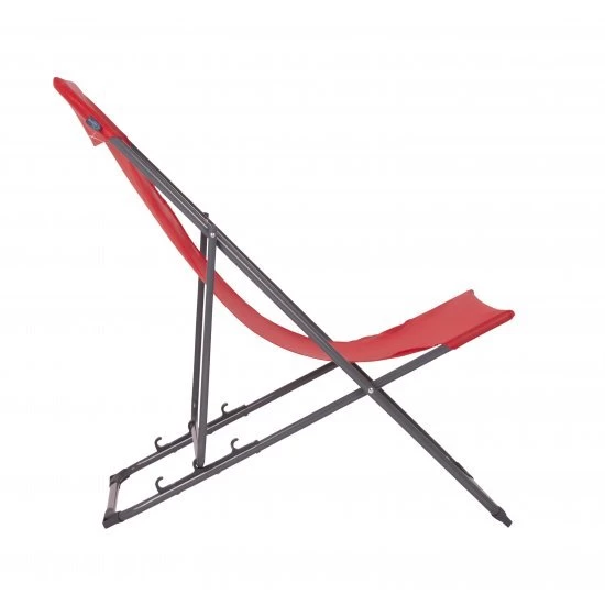 Bo-Camp Bo Camp Beach Chair Penco Oxford Polyester Red 4 Bo-Camp Bo Camp Beach Chair Penco Oxford Polyester Red - Image 4