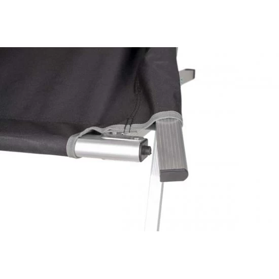 Red Mountain Cross-leg Bed Aluminum 190x64x42 Cm Black 3 Red Mountain Cross-leg Bed Aluminum 190x64x42 Cm Black - Image 3