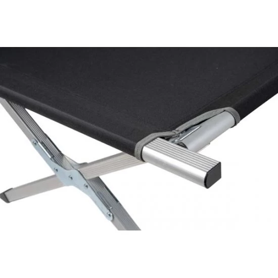 Red Mountain Cross-leg Bed Aluminum 190x64x42 Cm Black 5 Red Mountain Cross-leg Bed Aluminum 190x64x42 Cm Black - Image 5