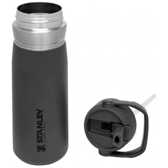 Stanley The IceFlow Flip Straw Water Bottle Charcoal 0.65L 4 Stanley The IceFlow Flip Straw Water Bottle Charcoal 0.65L - Image 4