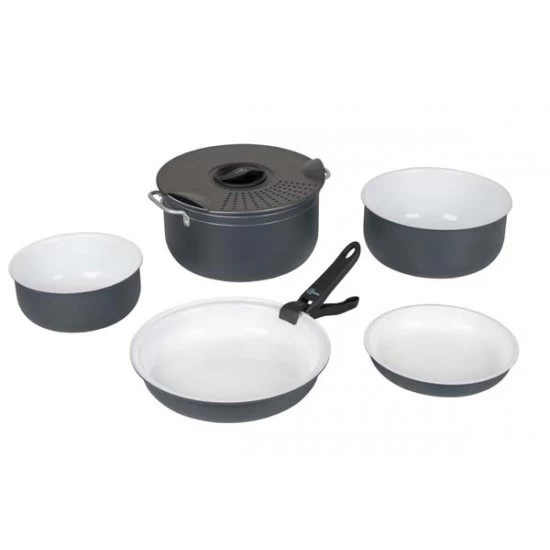 Bo-Camp Bo Camp Cookware Set Camping 7 Piece Ceramic Coating 2 Bo-Camp Bo Camp Cookware Set Camping 7 Piece Ceramic Coating - Image 2
