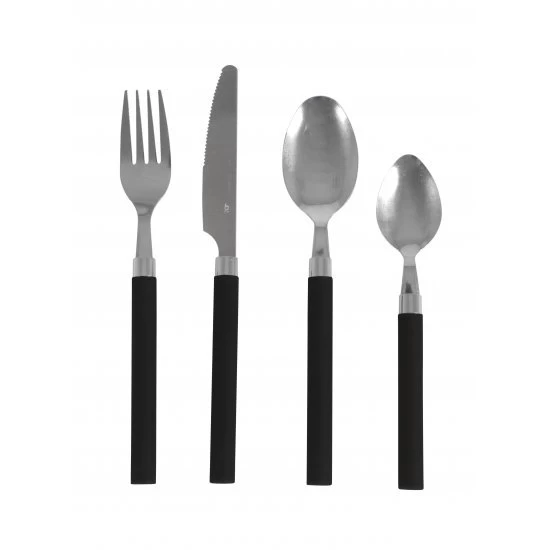 Bo-Camp Cutlery Set 4 Piece 1 Person Black 1 Bo-Camp Cutlery Set 4 Piece 1 Person Black