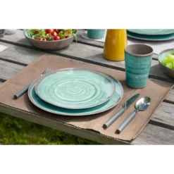 Bo-Camp Bo Camp Tableware 100 Percent Melamine 12 Pieces Halo Aqua-Terracotta 9 Bo-Camp Bo Camp Tableware 100 Percent Melamine 12 Pieces Halo Aqua-Terracotta -Camping Online Store 6181392 06 550x550w