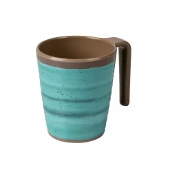 Bo-Camp Mug Halo Melamine Aqua 4 Pieces