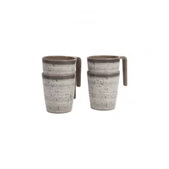 Bo-Camp Mug Halo Melamine Beige 4 Pieces -Camping Online Store 6181403 03 550x550h