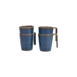 Bo-Camp Mug Halo Melamine Blue 4 Pieces -Camping Online Store 6181404 03 550x550h