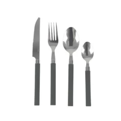 Bo-Camp Bestekset 4-Delig 1-Persoons Grijs