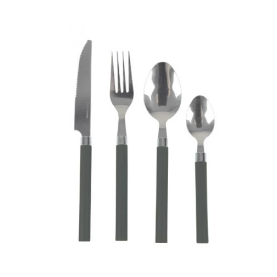 Bo-Camp Bestekset 4-Delig 1-Persoons Grijs 1 Bo-Camp Bestekset 4-Delig 1-Persoons Grijs
