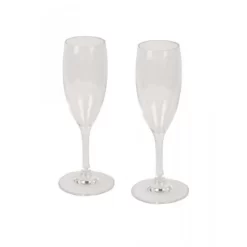 Bo-Camp Champagne Flute Polycarbonate Unbreakable 2 Pieces