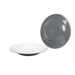 Bo-Camp Deep Plate 100 Melamine Diameter 21.5 Cm Two Tone Gray
