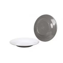 Bo-Camp Deep Plate 100 Melamine Diameter 21.5 Cm Two Tone Taupe