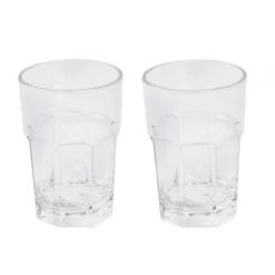 Bo-Camp Lemonade Glass Polycarbonate Unbreakable 2 Pieces