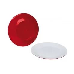 Bo-Camp Breakfast Plate 100 Melamine Diameter 21.5 Cm Two Tone Red