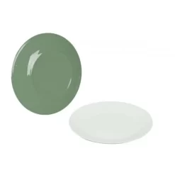 Bo-Camp Bo Camp Breakfast Plate 100 Percent Melamine 21.5 Cm Two Tone Green