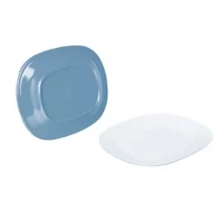 Bo-Camp Bo Camp Bowl 100 Percent Melamine 31x25x3 Cm Two Tone Steel Blue