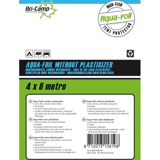 Bo-Camp Aqua Foil Groundsheet Without Plasticizers 4 X 6 Meter Black 2 Bo-Camp Aqua Foil Groundsheet Without Plasticizers 4 X 6 Meter Black - Image 2