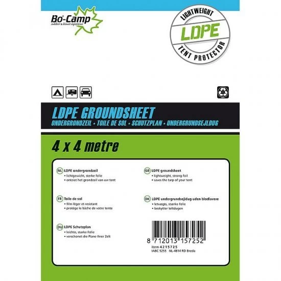 Bo-Camp Groundsheet 4 X 4 Meter Transparent 2 Bo-Camp Groundsheet 4 X 4 Meter Transparent - Image 2