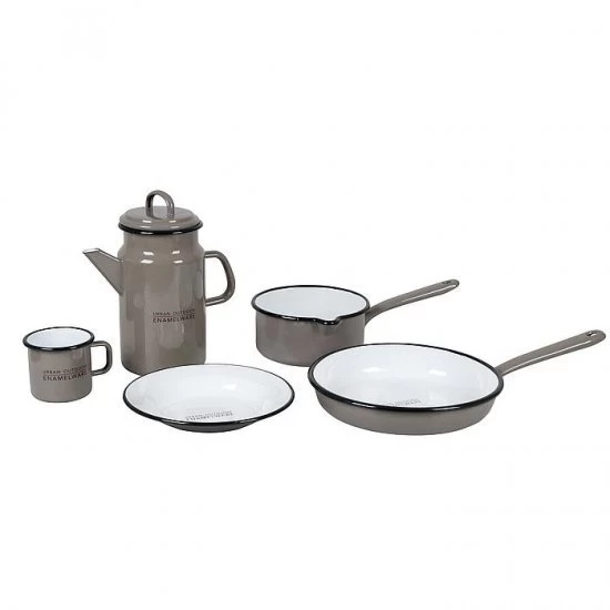 Bo-Camp Urban Outdoor Saucepan Enamel Taupe 2 Bo-Camp Urban Outdoor Saucepan Enamel Taupe - Image 2