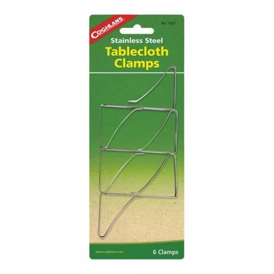 Coghlans Tablecloth Clamps 6 Pieces Stainless Steel 1 Coghlans Tablecloth Clamps 6 Pieces Stainless Steel
