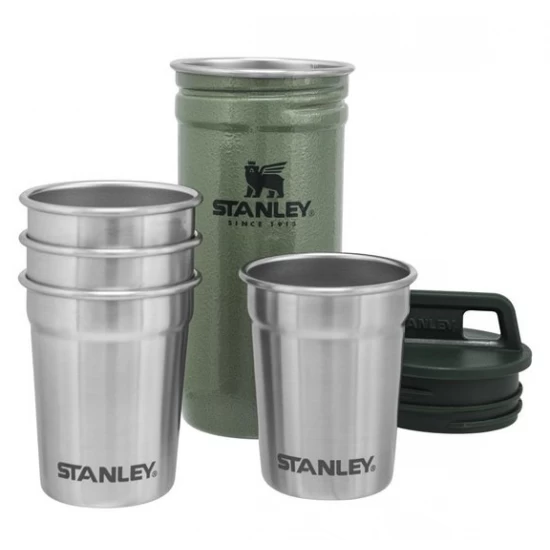 Stanley Adventure Nesting Shot Glass Set Hammertone Green 1 Stanley Adventure Nesting Shot Glass Set Hammertone Green