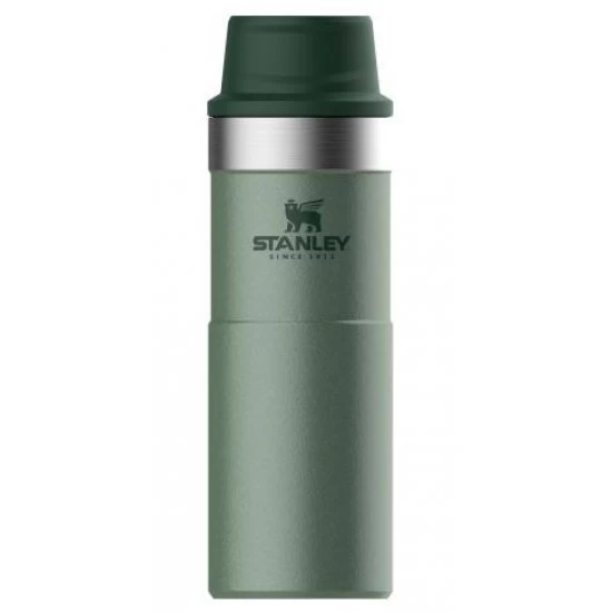 Stanley Classic Trigger Action Travel Mug 0.47L Hammertone Green 1 Stanley Classic Trigger Action Travel Mug 0.47L Hammertone Green