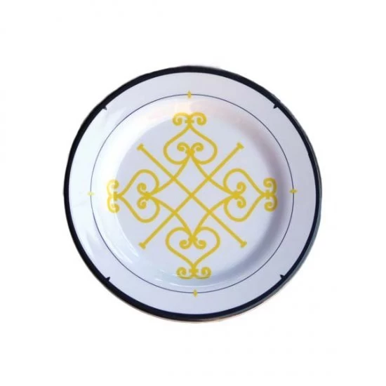 Sunvibes Plate Small Melamine Arbesque 6 Pieces 1 Sunvibes Plate Small Melamine Arbesque 6 Pieces