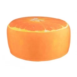 Garden Pouf Inflatable Water Resistant Orange