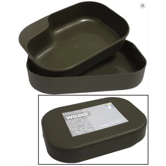 Mil-Tec OD 2-PC Camp-A-Box PVC Mess Kit 1 Mil-Tec OD 2-PC Camp-A-Box PVC Mess Kit